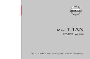 2014 Nissan TITAN Owner Manual